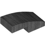 Lego Brick Curved 2 x 1 No Studs [1/2 Bow] / Pearl Titanium