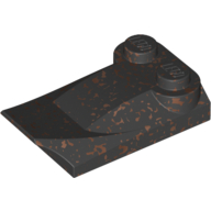 Lego Brick Wedged, Curved 2 x 3 x 2/3 Two Studs, Wing End / Speckle Black-Copper