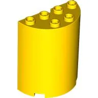 Cylinder Half 2 x 4 x 4 / Yellow