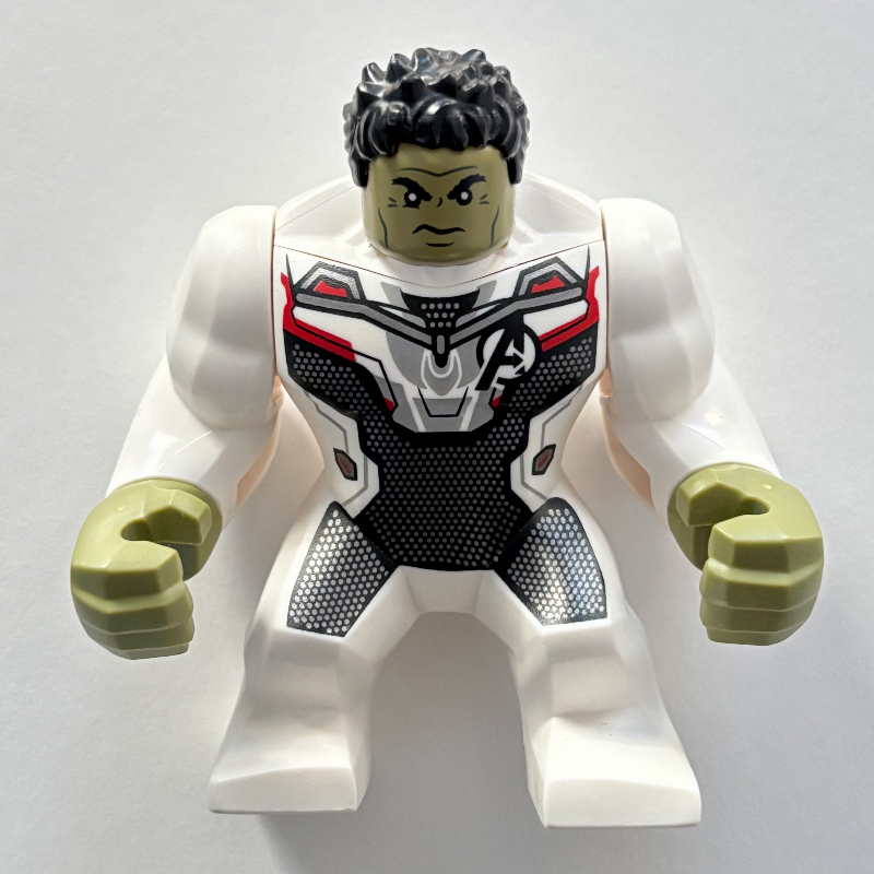 Lego Hulk (Big Fig), White Jumpsuit with Avengers Logo