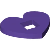 Felt Heart Small with Square Hole / Dark Purple