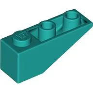 Brick Sloped Inverted 33° 3 x 1 with Internal Stopper and No Front Stud Connection / Dark Turquoise