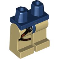 Lego Hips and Tan Legs with Gunbelt Print / Dark Blue