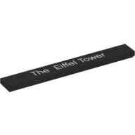 Tile 1 x 8 with "The Eiffel Tower" Print (Set 21019) / Black