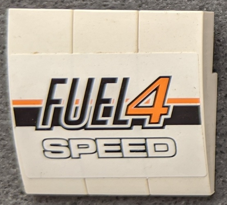 Lego Stickered Assembly 3 x 3 x 1 with 'Fuel 4 Speed' on White Background Pattern (Sticker) - Set 8147