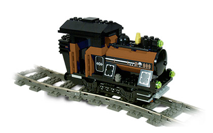 Lego Small Train Engine Brown