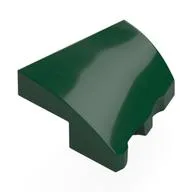 Brick Wedged, Curved 2 x 2 with Stud Notch Left / Dark Green