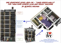 Apartment Add-on - Sand Green (Expansion NY Pizza and Jerry's Comedy Club Modular Building)