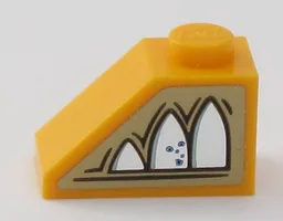 Slope 45 2 x 1 with HP Mirror of Erised Ornament Pattern Model Left Side (Sticker) - Set 75954