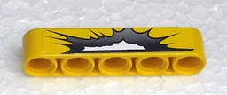 Technic, Liftarm Thick 1 x 5 with Silver and White Burst Pattern (Sticker) - Set 8240