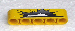 Lego Technic, Liftarm Thick 1 x 5 with Silver and White Burst Pattern (Sticker) - Set 8240