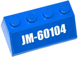 Slope 45 2 x 4 with 'JM-60104' Pattern (Sticker) - Set 60104