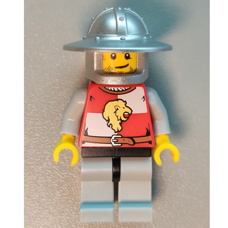 Lego Knight, Red, Wide Brim Helmet
