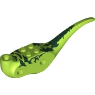 Animal Body Part, Dinosaur, Dilophosaurus Body with Dark Green Markings Print / Lime