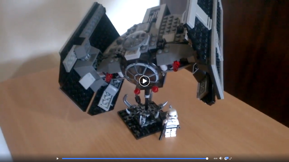 Lego Darth Vader's Tie Fighter Stand - Phase 2