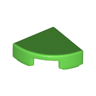 Lego Tile Round 1 x 1 Quarter / Bright Green