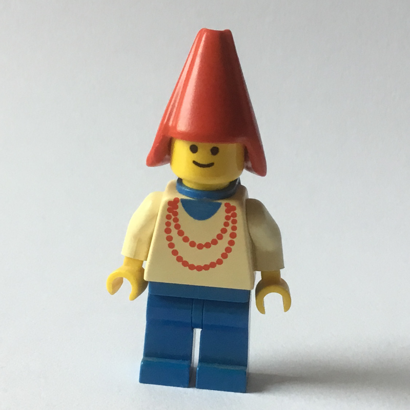 Lego Maiden - Blue Legs, Red Cone Hat, 3626a