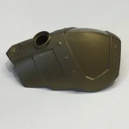 Large Figure Shoulder Cover, Armor, Smooth / Flat Dark Gold