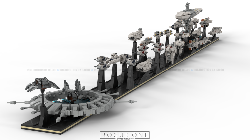 Lego Micro Diorama : Raddus' Fleet at the battle of Scarif