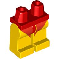 Lego Hips and Yellow Legs with Red Short Swimsuit Print / Red