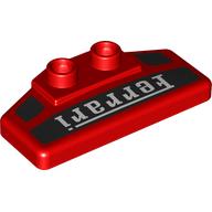 Lego Duplo Rear Spoiler 2 x 4 x 1 / 2 with 'Ferrari' Print