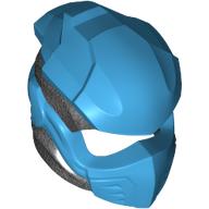 Lego Helmet, Ninja with Wraps Pearl Titanium Pattern / Dark Azure