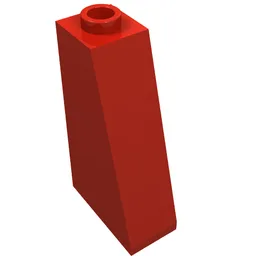 Brick Sloped 75° 2 x 1 x 3 with Open Stud / Red