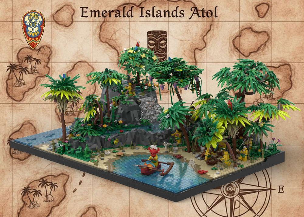 Lego 🌴 EMERALD ISLANDS ATOL COMBO — Complete Modular Tropical Island 🌺💀