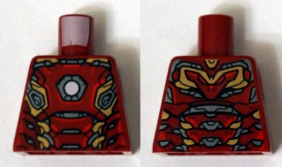 Lego Torso Armor with White Circle and Gold and Silver Plates Pattern