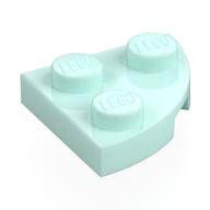 Lego Plate Round Corner 2 x 2 / Light Aqua