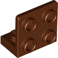 Bracket 1 x 2 - 2 x 2 Inverted / Reddish Brown