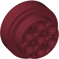 Lego Wheel 31 x 15 Technic, 7 Pin Holes / Dark Red
