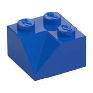 Brick Sloped 45° 2 x 2 Double Concave / Blue