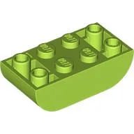Brick Curved Inverted 2 x 4 Double / Lime