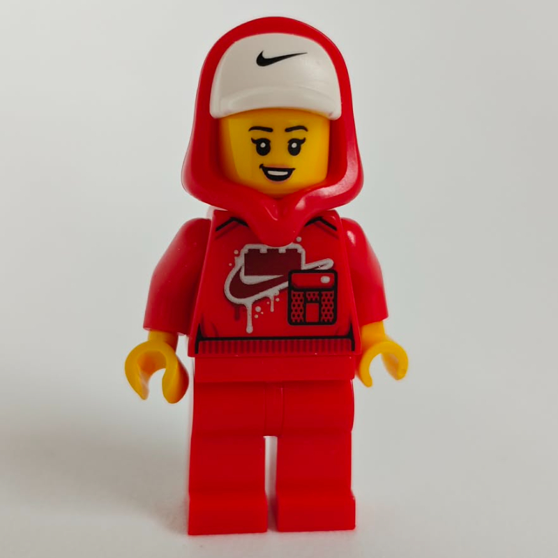 Lego Red Nike Outfit, Hood with Cap
