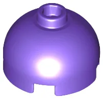 Brick, Round 2 x 2 Dome Top / Dark Purple