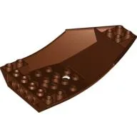 Brick Wedged, Curved Inverted 10 x 6 x 2 Cockpit / Reddish Brown