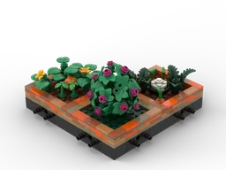 Modular Park/Garden - pumpkin, rosebush, chard and cauliflower and carrots