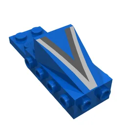 Brick Special, Cockpit Space Nose with Silver and Black V Print / Blue