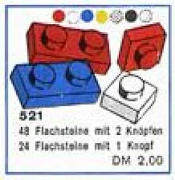 1 x 1 and 1 x 2 Plates (cardboard box version)