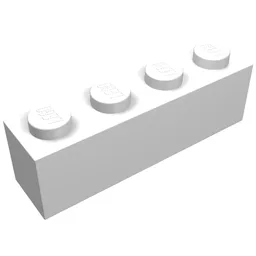 Brick 1 x 4 / White