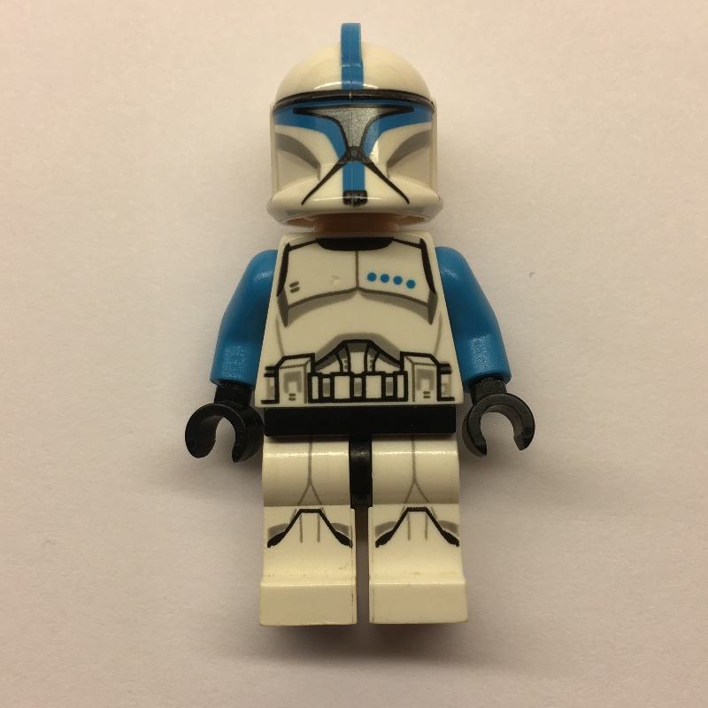 Lego Clone Trooper Lieutenant, Dark Azure Markings, Printed Legs