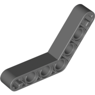 Lego Technic Beam 1 x 7 Bent (4 - 4) Thick / Dark Bluish Gray