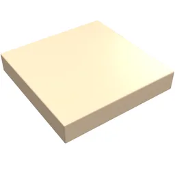 Tile 2 x 2 with Groove / Light Nougat