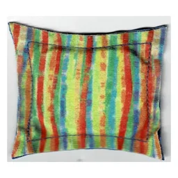 Scala, Pillow 7 x 8 Violet with Multi Stripe Reverse Print / Violet