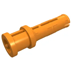 Technic Pin Long with Friction Ridges Lengthwise and Stop Bush [3 Lateral Holes, Big Pin Hole] / Orange