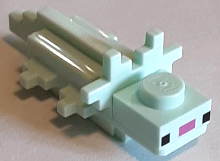 Lego Minecraft Axolotl with Dark Pink Nose - Brick Built