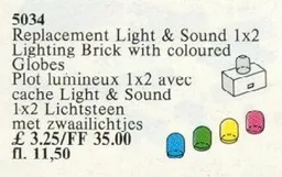 1x2 Lighting Brick and 4 Colour Globes