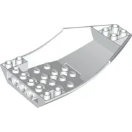 Brick Wedged, Curved Inverted 10 x 6 x 2 Cockpit / White
