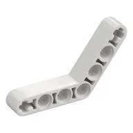 Technic Beam 1 x 7 Bent (4 - 4) Thick / White